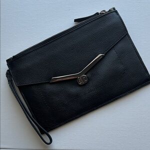 Botkier Black Leather Clutch Wristlet